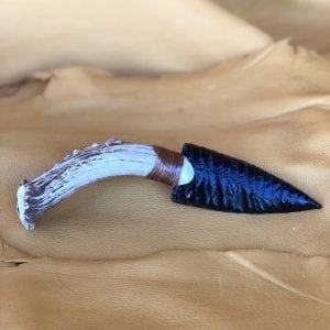 Obsidian and deer antler knife By Dale Duby