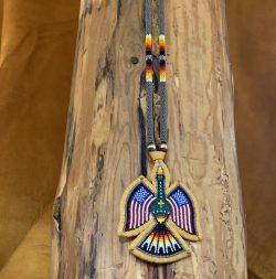 Native American Beaded Waterbird Medallion