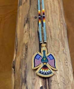 Native American Beaded Waterbird Medallion