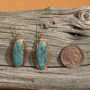 Smokey Hills Turquoise Earrings set in Sterling Silver