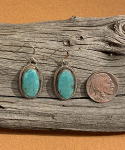 Turquoise Earrings set in Sterling Silver