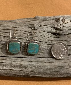 Royston Turquoise Earrings set in Sterling Silver