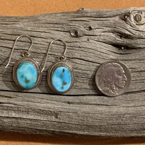 Turquoise Mountain Earrings set in Sterling Silver